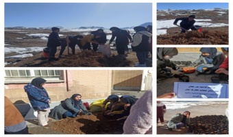 احداث دو‌ نهالستان در دامنه تمندر پوشیده از برف