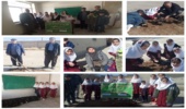 احداث نهالستان جوشان سبز در دبستان بدر روستای جوشان شهرستان الیگودرز 