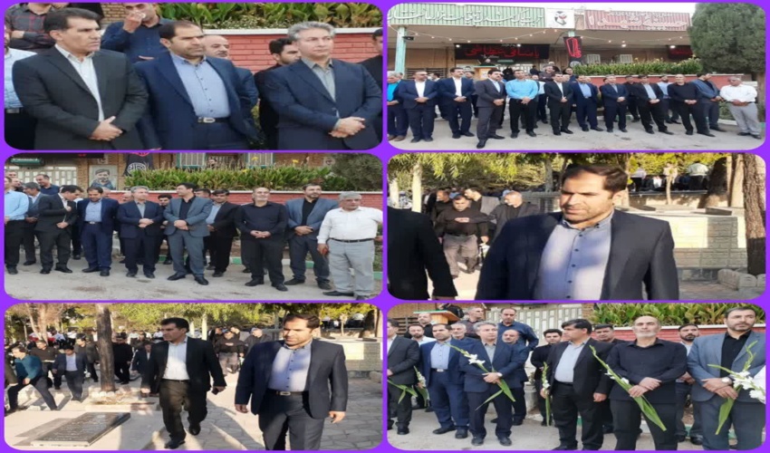 عطر افشانی و غبار روبی مزار شهدا به مناسبت هفته دولت