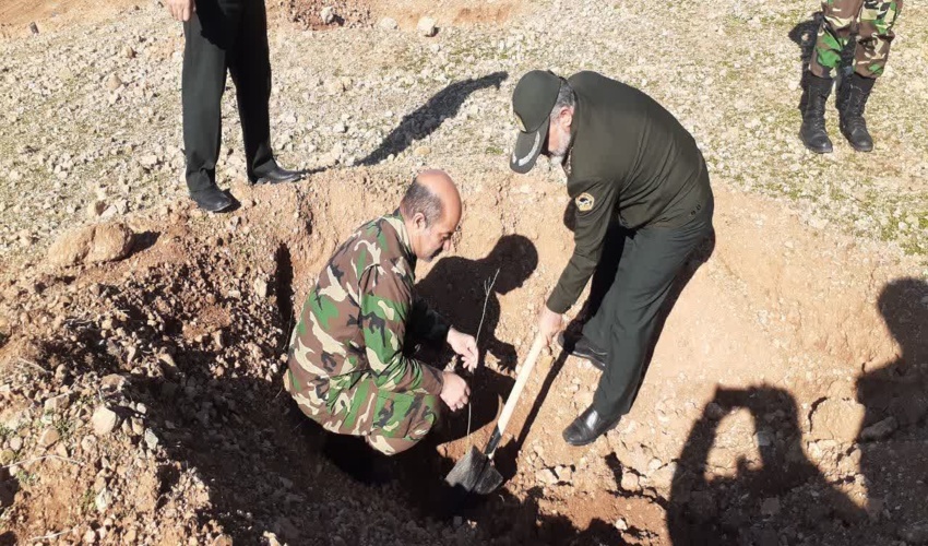 درختکاری در کمربند سبز مسکن مهر خرم آباد 