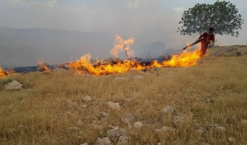  شناسایی مظنونین آتش سوزی در شهرستان کوهدشت