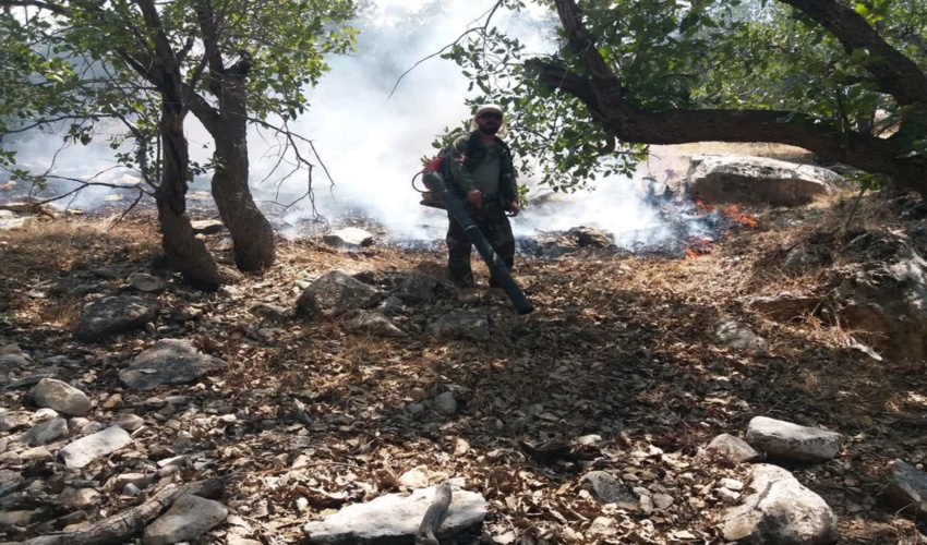 آتش‌سوزی مراتع محله قاضی‌آباد خرم‌آباد مهار شد 