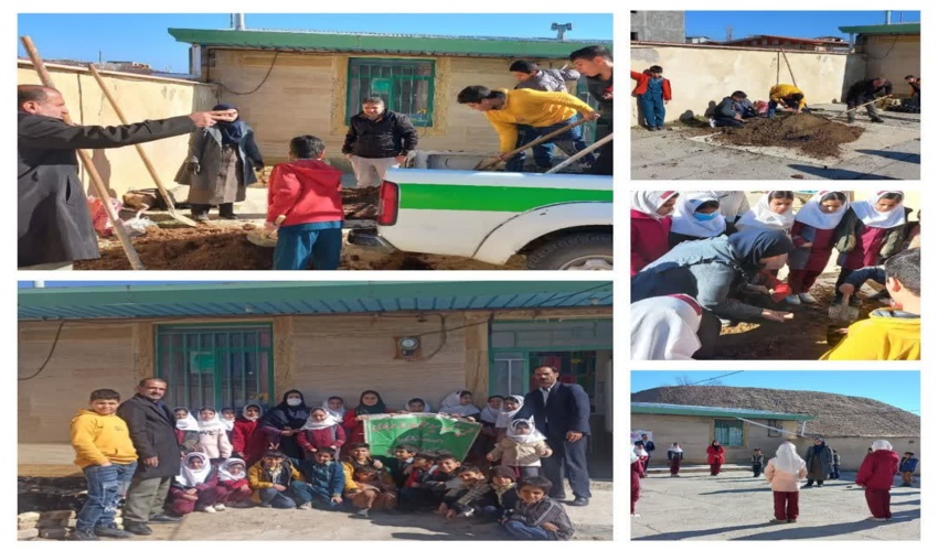 احداث بزرگترین نهالستان دانش آموزی شهرستان الیگودرز در دبستان روستای برم